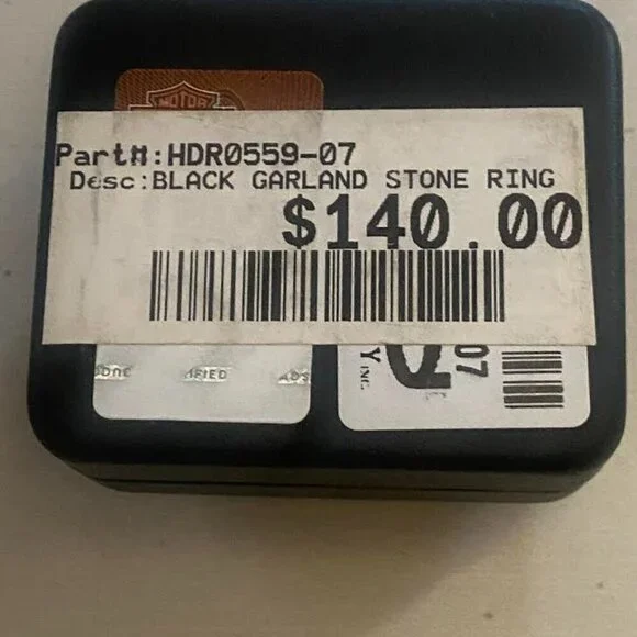 Harley Davidson Womens Sterling Silver Garland Stone Bar & Shield Ring 7 NWT‌ - Picture 5 of 5